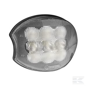 Kampinis darbinių žibintų prožektorius LED, kairė, 45W 4500 lm, 160x127x67 mm, juodas rėmelis, H9 jungtis, kombinuotas, tinka John Deere LA10640LEFT