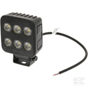 Darbinis žibintas LED, 60W, 6600lm, kvadratinis, 12/24V, baltas, 92x109.5x51.1mm, Deutsch kištukas, Wide flood, 12 LED LA10830