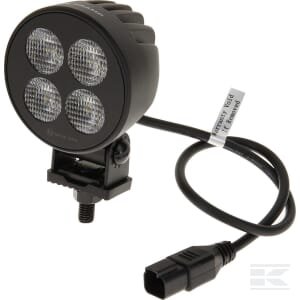 Darbinis žibintas LED, 24W, 2556lm, apvalus, 12/24V, baltas, 83.9x99.5x59mm, Deutsch kištukas, Flood, 4 LED LA10831