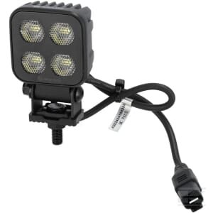 Darbinis žibintas LED, 40W, 2650lm, kvadratinis, 12/24V, baltas, 70.1x126.6x49.7mm, Deutsch kištukas, Flood, 8 LED LA10832