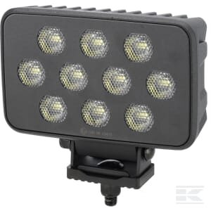 Darbinis žibintas LED, 100W, 8950lm, stačiakampis, 12/24V, baltas, 150x112x52.7mm, Deutsch kištukas, Flood, 20 LED LA10835