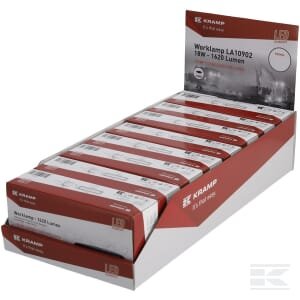 Darbinė lempa LED, 18W, 1620lm, stačiakampė, balta, 160x60x70mm, Spot, Kramp (dėžė po 8 vnt.) LA10902BOX