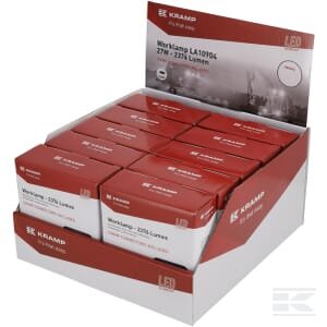 Darbinė lempa LED, 27W, 2376lm, stačiakampė, balta, 107x38.8x136mm, Flood, Kramp (dėžė po 10 vnt.) LA10904BOX