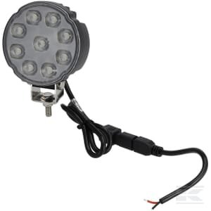 Darbinė lempa LED, 27W, 3420lm, apvali, balta, 100x48.5x120mm, Deutsch 2-pin, flood, Kramp LA10907