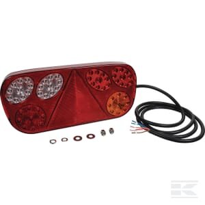 Galinė lempa RH LED, stačiakampė, 12/24V, 315x32x145 mm, Kramp LA111330