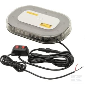 LED įspėjamoji šviesos juosta, 90W, 12–24V, geltona, tvirtinama varžtais, 250x173x36 mm, 30 LED, Kramp LA20018