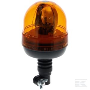 Švyturėlis rotacinis halogeninis, 55W, 12V, geltonas, tvirtinimas ant lankstaus strypo, Ø127 mm x 240 mm, Kramp LA250101