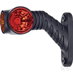 Gabaritinis žibintas LH LED, 0,7/1,4W, 12–24V, balta/oranžinė/raudona, 110x55x125 mm, 3 LED, Kramp LA30016