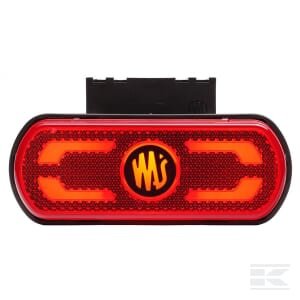 Gabaritinis žibintas LED, raudonas, stačiakampis, 12–24V, 133.8x53x25mm, „SAFETY LINE“, Kramp LA30081