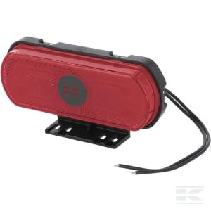 Gabaritinis žibintas LED, raudonas, stačiakampis, 12–24V, 133.8x53x25mm, „SAFETY LINE“, Kramp logo LA30171