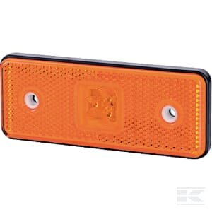 LED gabaritinis žibintas, 0.4/0.7W, stačiakampis, 12/24V, geltonas, 112x45x11mm, 3 LED, gopart LA35053