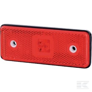 Gabaritinis žibintas LED, 0.4/0.7W, stačiakampis, 12/24V, raudonas, 112x45x11mm, 3 LED, gopart LA35055