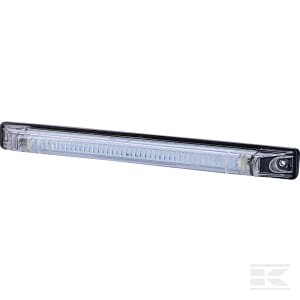 LED gabaritinis žibintas, 0,5/1W, stačiakampis, 12/24V, baltas, 255x24x27 mm, 2 LED, gopart LA35059