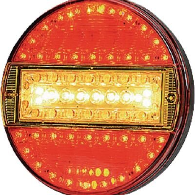 Daugiafunkcė galinė lempa LED, apvali, 12–24V, Ø140mm, Kramp LA40013