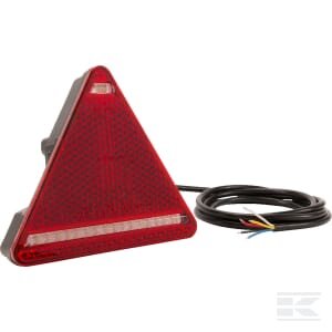 Daugiafunkcė galinė lempa LH LED, trikampė, 12–24V, 163x144x38,8 mm, Kramp LA40027