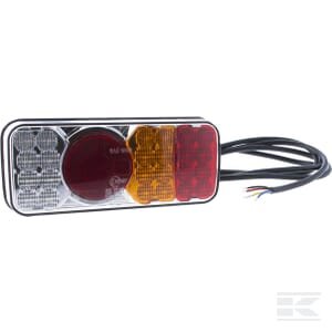 Daugiafunkcė galinė lempa RH LED, stačiakampė, 12–24V, 200,5x85x40 mm, Kramp LA40031