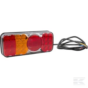 Daugiafunkcė galinė lempa LH LED, stačiakampė, 12–24V, 200,5x85x40 mm, Kramp LA40035