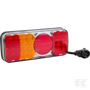 Daugiafunkcė galinė lempa LH LED, stačiakampė, 12–24V, 200,5x85x40 mm, 5 kontaktų, Kramp LA40036