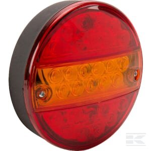 Daugiafunkcė galinė lempa LED, apvali, 12–24V, Ø142mm, 5 kontaktų, Kramp LA40042