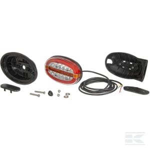 Daugiafunkcė galinė lempa LED, stačiakampė, 12–24V, 136.4x91x40mm, Kramp LA40069