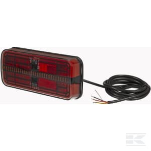 Daugiafunkcė galinė lempa LED, stačiakampė, 12–24V, 200.5x85.3x28.9mm, Kramp LA40071