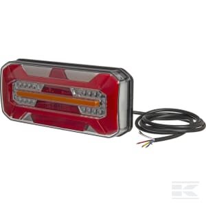 Daugiafunkcė galinė lempa RH LED, stačiakampė, 12–24V, 306x133x60.6mm, Kramp LA40074