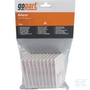 Atšvaitas, baltas, stačiakampis LA75004