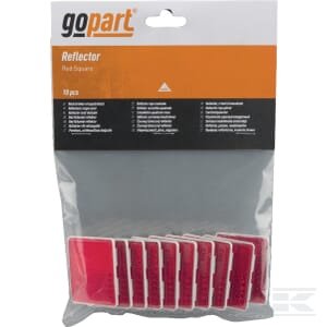 Atšvaitas, raudonas, kvadratinis LA75012