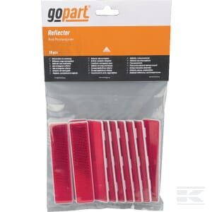 Atšvaitas, raudonas, stačiakampis LA75015