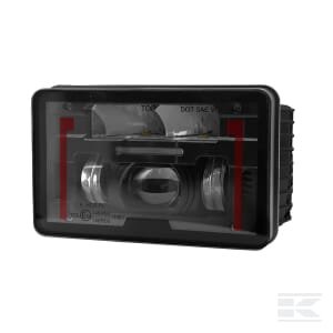 Priekinis žibintas LED, 23/45W, stačiakampis, 12–24V, 168x107x82 mm, tolimosios/trumposios, šildomas, Kramp LA80065