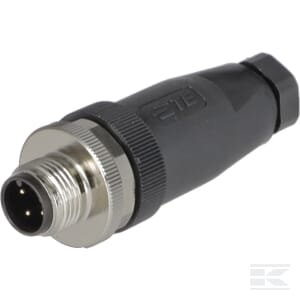 Kištukas M12 Code-A, 4 kontaktų, vyr. M1204MA18A