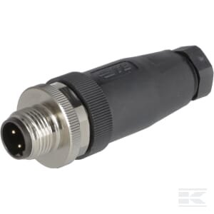 Kištukas M12 Code-B, 4 kontaktų, vyr. M1204MA18B