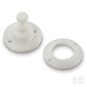 Minax fiksatoriaus apatinė dalis, plastikinė, balta PL10105