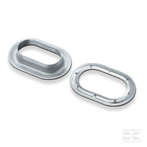 Ovalios kilpos 42x22 mm, cinkuotos PL10342