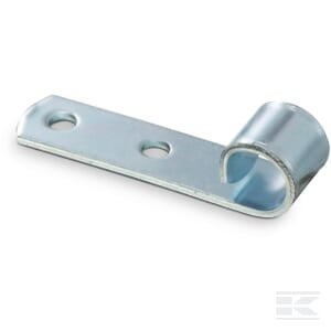 Tentų kabliukas ovaliai kilpai, apvalia skyle, cinkuotas, L=60 mm, W=15 mm, skylių atstumas 20 mm PL10977