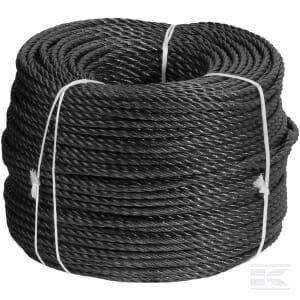 PP virvė (rigging), Ø8 mm, 3 gijos, juoda, 220 m (ritė) PL11283
