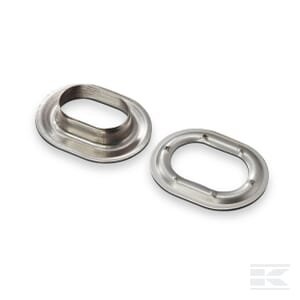 Ovalios kilpos 22.5x13.5 mm INOX PL11505