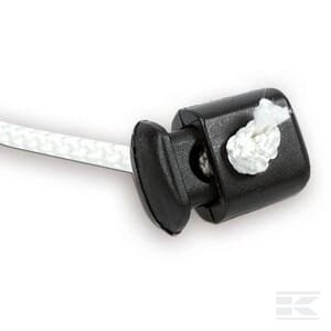 Virvės fiksatorius viengubas, virvėms Ø5–7 mm, plastikinis, juodas PL11781
