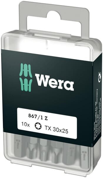 Antgaliai TX 30×25 (10 vnt.) Wera SC8671ZTX30DIY