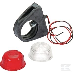 Gabaritinis žibintas, apvalus, raudona/balta, tvirtinamas varžtais, Geka SPL21