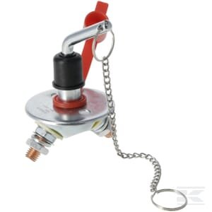 Akumuliatoriaus jungiklis apvalus, sidabrinis, mini tipo, M10, 12–48V, 150A/1000A (5 sek.), IP63 SW10007KR