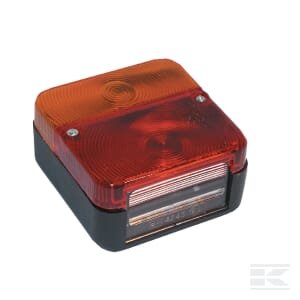 Galinė lempa, kvadratinė, geltona/raudona, tvirtinama varžtais TOR2395