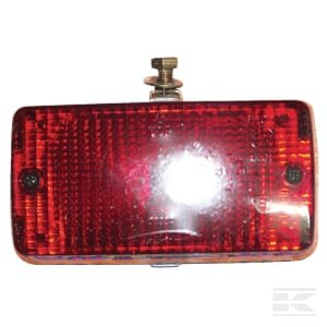 Rūko lempa, stačiakampė, raudona, tvirtinama varžtais, 140x TOR4520