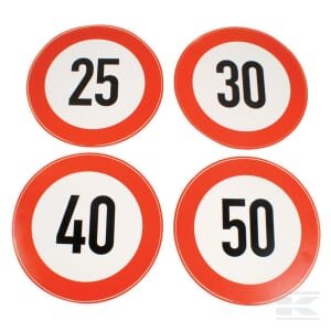 Draudžiamasis lipdukas „Greičio limitas 60 km/h“ Mazon WB7960IT