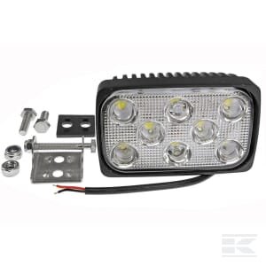 Darbinė lempa LED, 5W, 2560lm, stačiakampė, 12/24V, skaidri, 100x70x160mm, 8 LED, Vapormatic VLC6116
