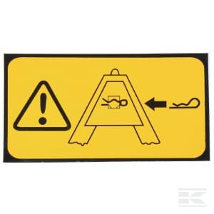 Įspėjamasis lipdukas „Naudoti R-klipsą“ WB000007