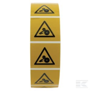 Įspėjamasis lipdukas „Technikos pavara“, 25 x 25 mm, Brady WB223339