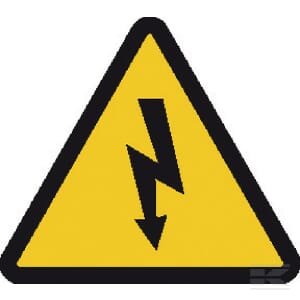 Įspėjamasis lipdukas „Įtampa“, 50 x 50 mm, Brady WB250221