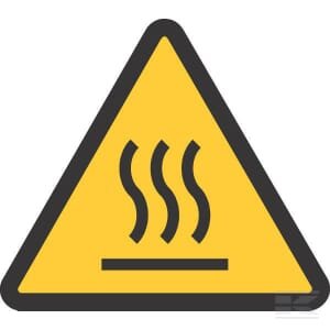 Įspėjamasis lipdukas „Karštas paviršius“, 50 x 50 mm, Brady WB250245