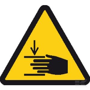 Įspėjamasis PPE lipdukas „Pirštinės“, 100 x 100 mm, Brady WB250308